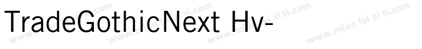 TradeGothicNext Hv字体转换